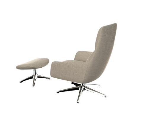 Flexlux manuele relaxzetel Marinella met voetbank (in leder of stof) - 3